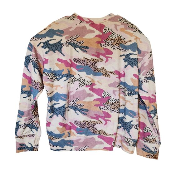 Sundry Animal Colorful Camo Boho Print‎ Sundry Long-Sleeve Sweatshirt Size 2 - Picture 3 of 6